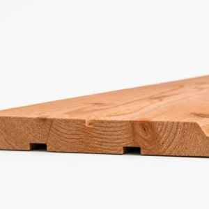 Douglas rhombusplank 18 x 145 mm met schuin geschaafde randen en 120 mm werkend