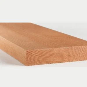 Douglas balk fijnbezaagd 70 x 250 mm plat liggend, met de kopse kant naar de kijker