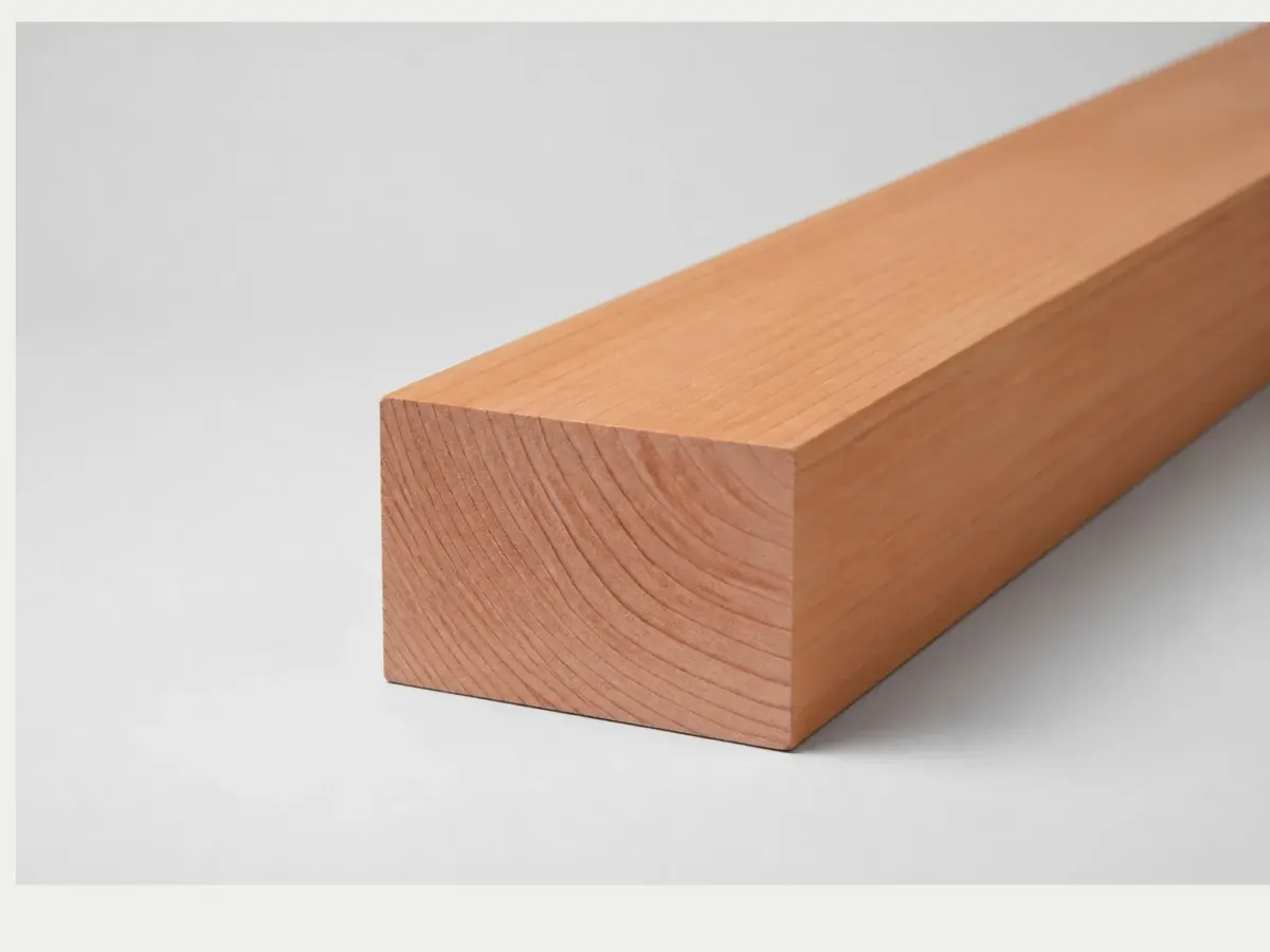 Geschaafde douglas balk 65 x 140 mm liggend, met gladde zijden en afgeronde kanten