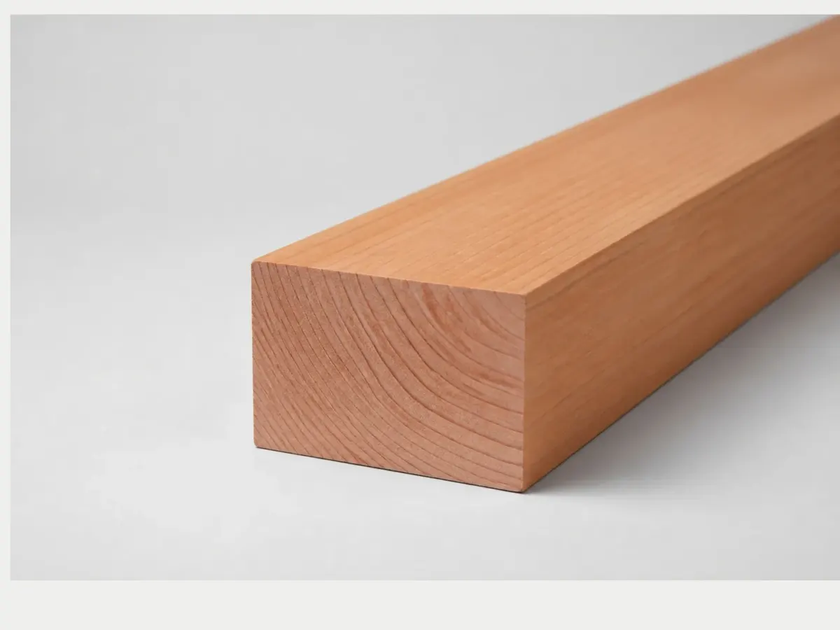 Geschaafde douglas balk 65 x 210 mm liggend, met glad oppervlak en jaarringen