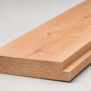 Douglas halfhout plank fijnbezaagd 22 x 100 mm met sponning aan beide randen