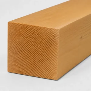 Geschaafde douglas paal 140 x 140 mm met glad oppervlak en vierkante kopse kant
