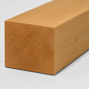 Geschaafde douglas paal 190 x 190 mm, zware vierkante paal met glad oppervlak