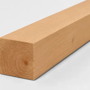 Geschaafde douglas paal 45 x 45 mm met glad oppervlak en vierkante kopse kant