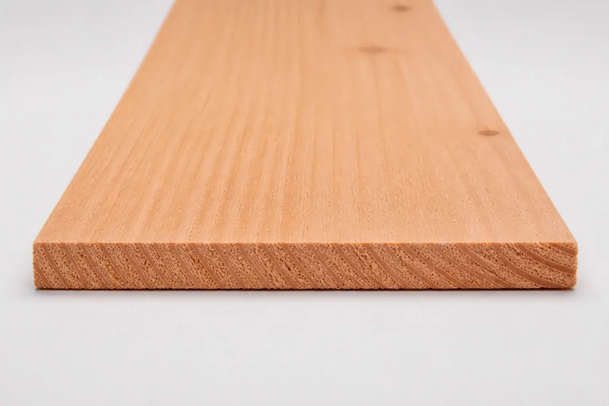 Geschaafde douglas plank 18 x 115 mm plat liggend met glad oppervlak