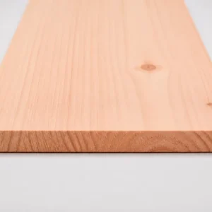 Geschaafde douglas plank 18 x 145 mm plat liggend met gladde zichtzijde en kwasten