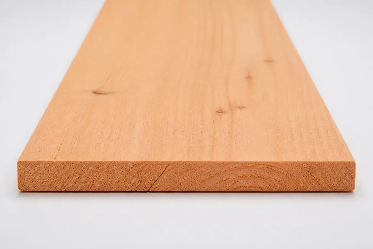 Geschaafde douglas plank 18 x 195 mm plat liggend met brede gladde zichtzijde