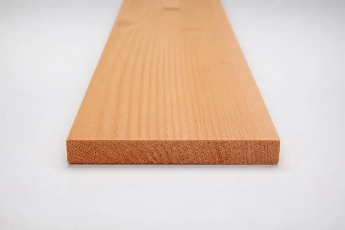 Geschaafde douglas plank 18 x 95 mm plat liggend met glad geschaafd oppervlak