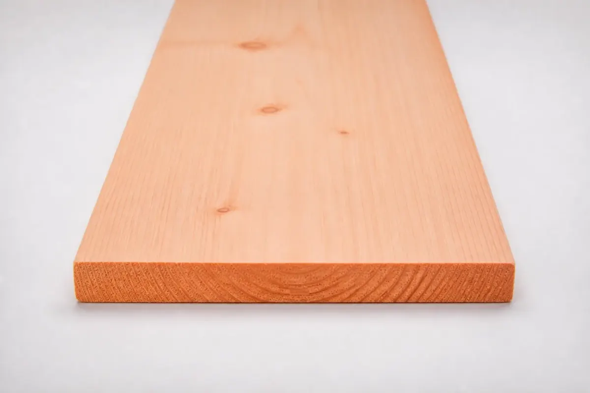 Geschaafde douglas plank 26 x 115 mm plat liggend met gladde zichtzijde