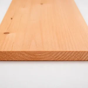 Geschaafde douglas plank 26 x 195 mm plat liggend met brede gladde zichtzijde