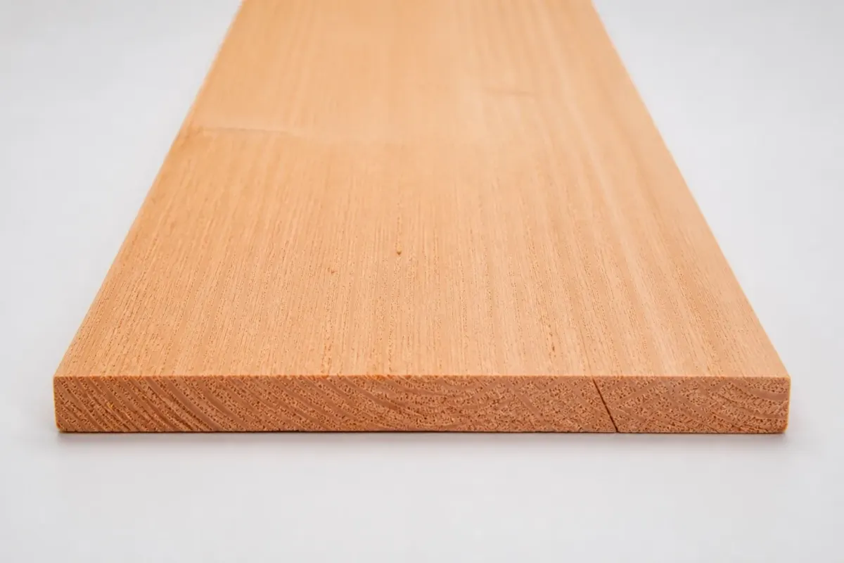 Geschaafde douglas plank 26 x 245 mm plat liggend, extra breed en glad geschaafd