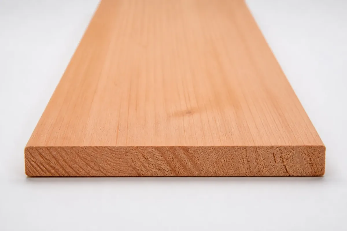 Geschaafde douglas plank 26 x 95 mm plat liggend met glad oppervlak