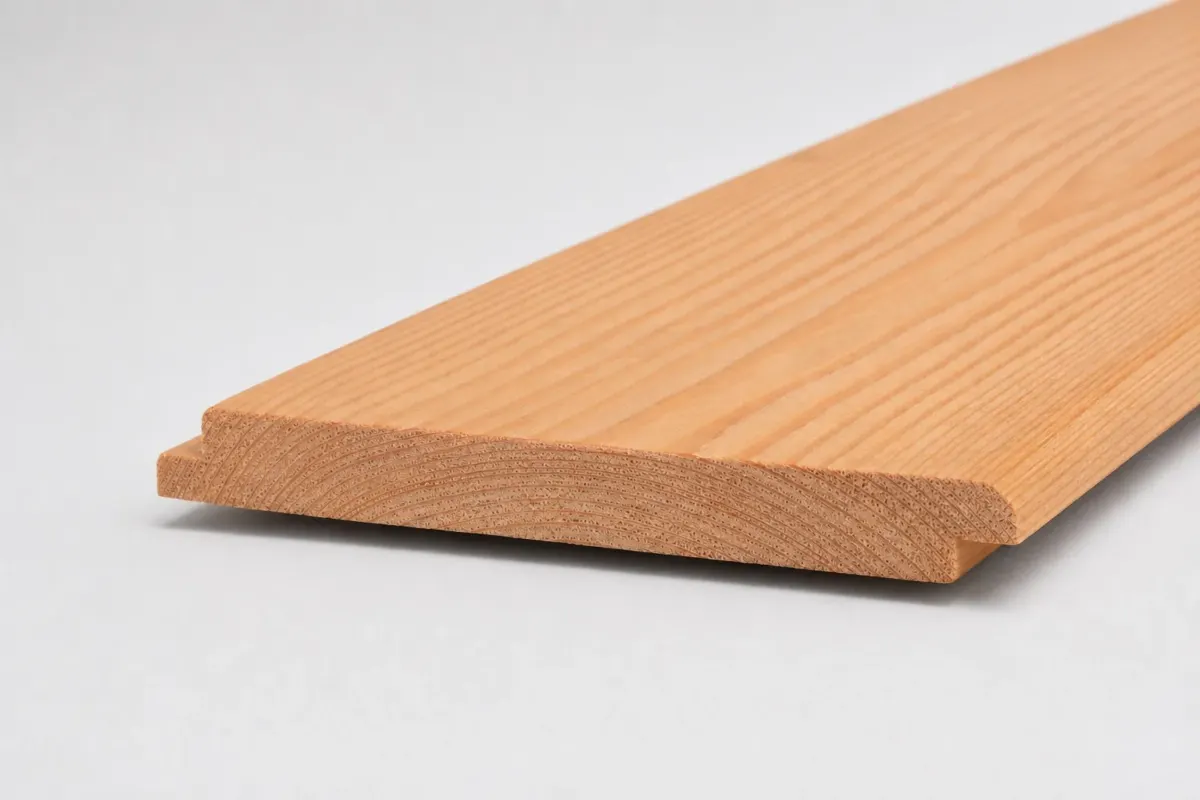 Geschaafde douglas shiplap plank 18 x 180 mm met sponning langs de rand