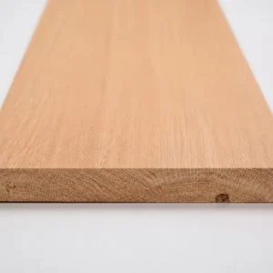 Eiken plank fijnbezaagd 22 x 100 mm plat liggend met zichtbare nerf