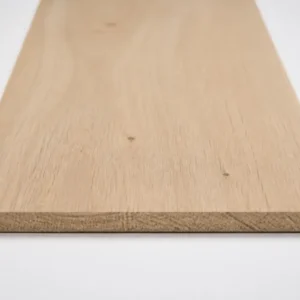 Kamergedroogde geschaafde eiken plank 16 x 125 mm plat liggend met fijne nerf