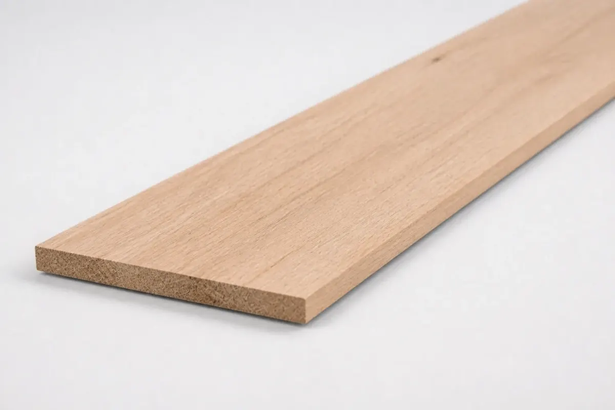 Kamergedroogde geschaafde eiken plank 16 x 80 mm, smalle plank met glad oppervlak