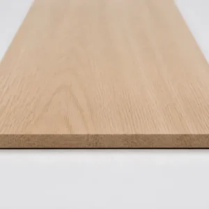 Kamergedroogde geschaafde eiken plank 18 x 145 mm met gladde zichtzijde