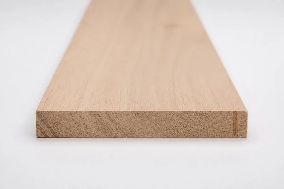 Kamergedroogde geschaafde eiken plank 18 x 80 mm, smalle plank met glad oppervlak