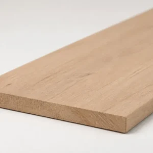 Kamergedroogde geschaafde eiken plank 20 x 150 mm plat liggend met rustige nerf