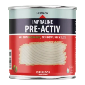 Blik Hermadix Impraline Pre-Activ van 750 ml, kleurloze transparante voorbehandeling
