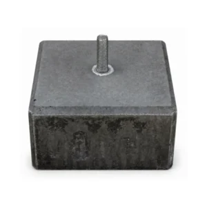 Lage antraciet betonpoer met facetrand 170 x 170 mm en draadeind bovenop