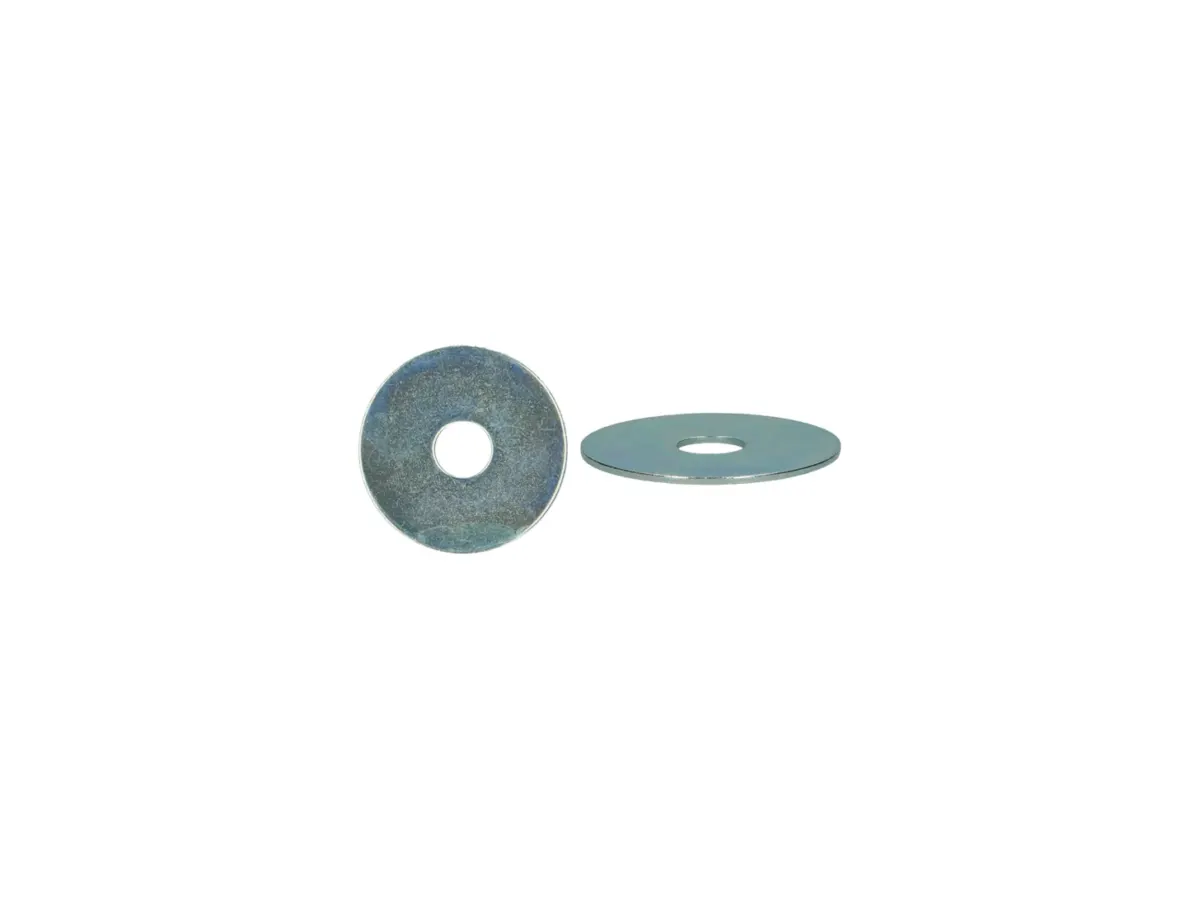 Verzinkte carrosseriesluitring M12 x 36 mm, vooraanzicht en zijaanzicht naast elkaar