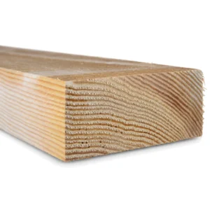 Douglas balk fijnbezaagd 70 x 200 mm met brede kopse kant en zichtbare zaagstructuur