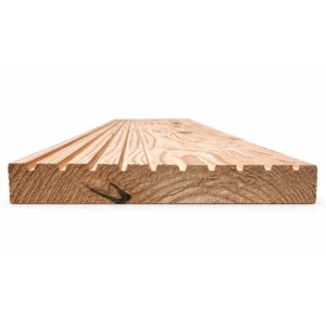Douglas vlonderplank geschaafd 26 x 190 mm met fijne ribbels en zichtbare nerf