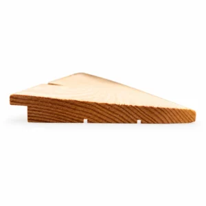 Blank douglas zweeds rabat 30 op 14 mm met wigvormige doorsnede op de kopse kant