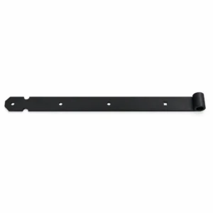 Duimheng 600 mm van 6 mm dik met zwarte structuurcoating en scharnieroog