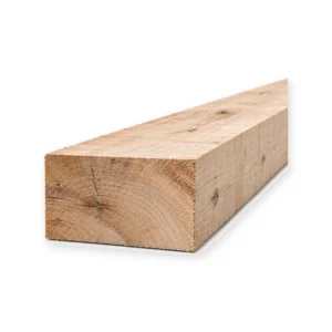 Eiken balk fijnbezaagd 100 x 170 mm QPA-1 luchtgedroogd met ruw zaagvlak