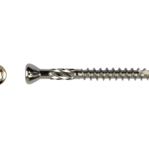 Hardhoutschroef met verzonken kop en torx T25, 5,0 x 50 mm RVS C2, met kopaanzicht