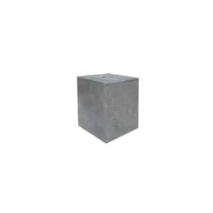 Rechte hardstenen sokkel 200 x 200 x 250 mm, blokvormig met grijze steenstructuur