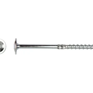 Verzinkte houtconstructieschroef met flenskop en torx T40, 8,0 x 200 mm, met kopaanzicht