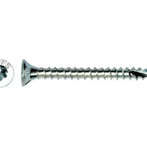 Verzinkte houtschroef met verzonken kop en torx T10, 3,0 x 25 mm, met los kopaanzicht