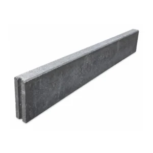 Antraciet betonnen opsluitband 5 x 15 cm schuin van boven, met sponning langs de onderrand
