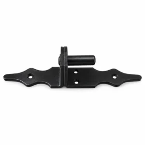 Zwart gepoedercoate plaatduim rustica 240 mm met sierlijk uitgesneden platen