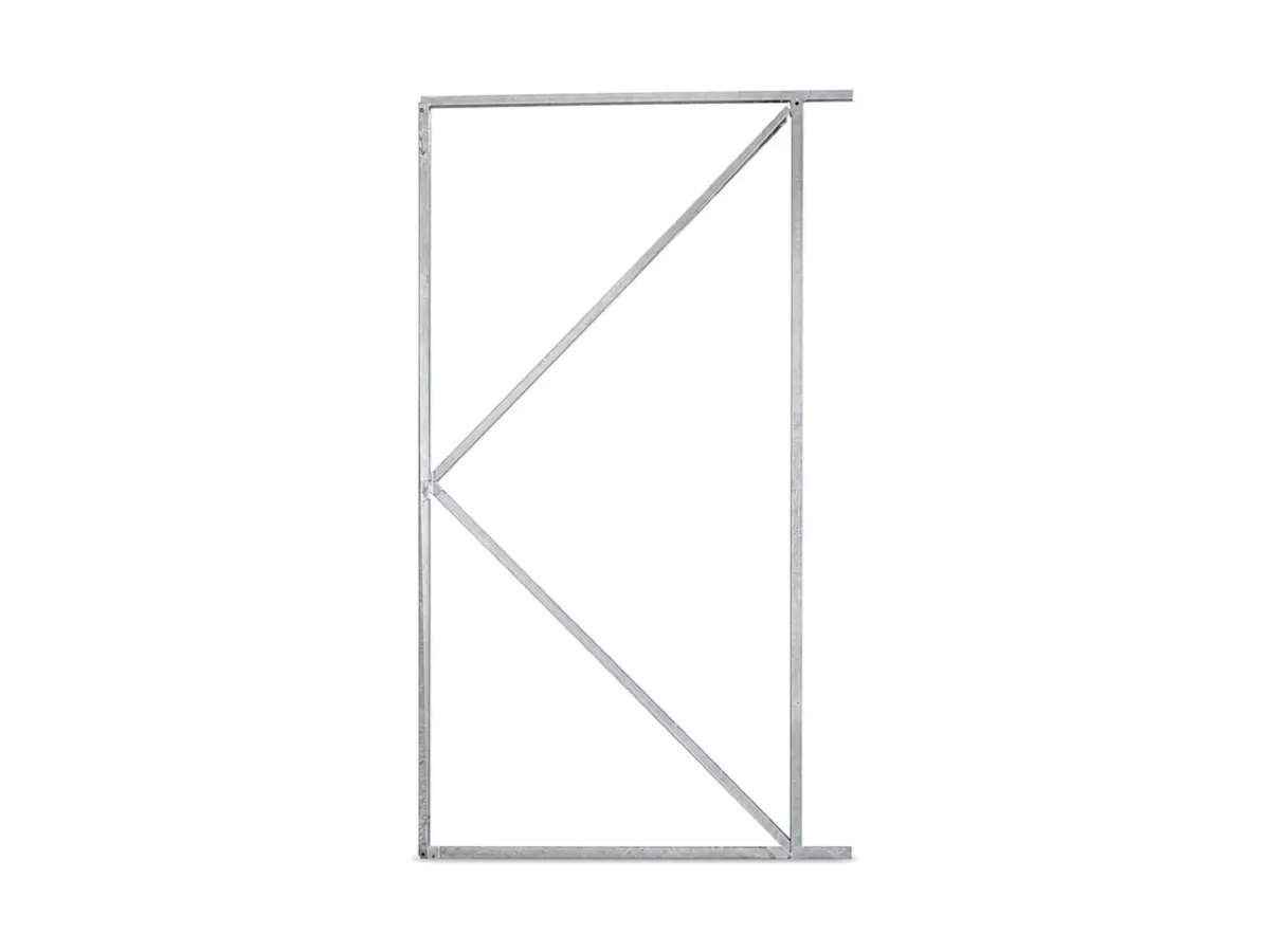 Vuurverzinkt verstelbaar poortframe 100 x 180 cm met diagonale windverband