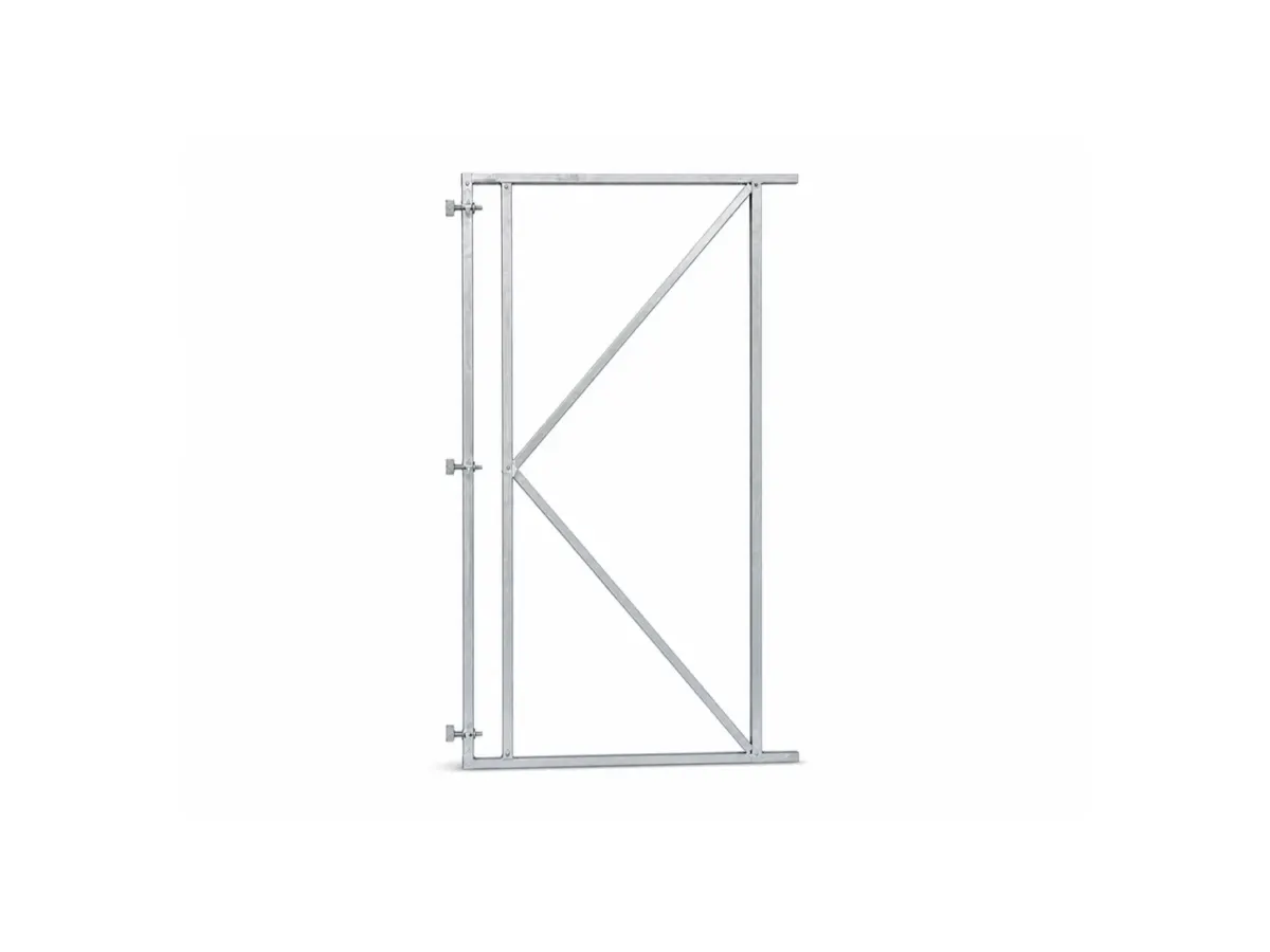 Verstelbaar poortframe 100 x 180 cm voor horizontale planken, vuurverzinkt