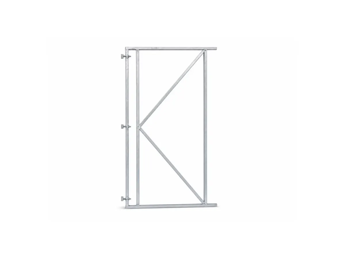 Verstelbaar poortframe 100 x 200 cm voor horizontale planken met diagonaalstang