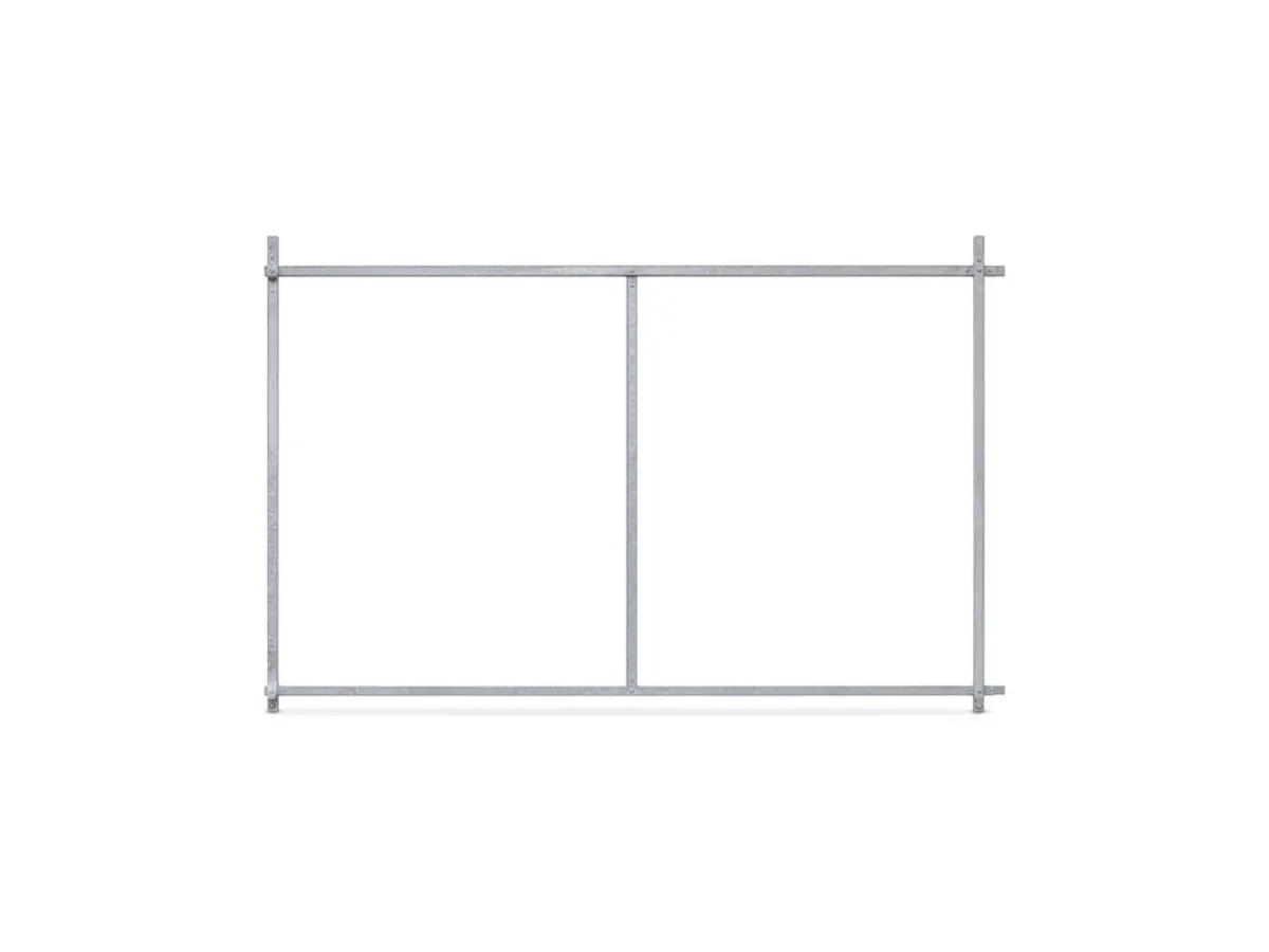Verzinkt poortframe voor schuifpoort 1365 x 1900 mm met verticale middenstijl