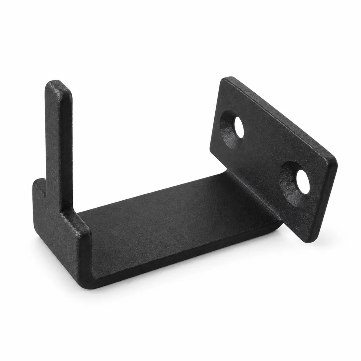 Zwarte U-vormige beugel van de softclose voor schuifdeurbeslag, close-up