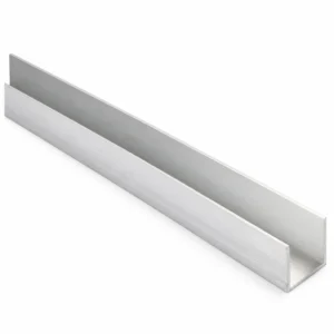 Aluminium U-profiel geleider van 1165 mm voor een schuifpoort
