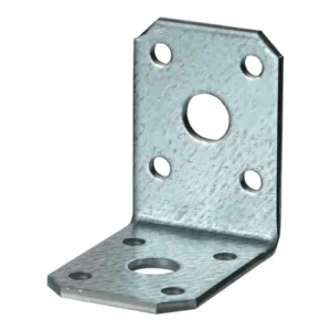 Zware verzinkte verbindingshoek 35 x 50 x 50 mm met ronde en ovale schroefgaten