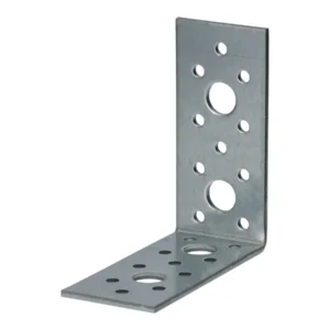 Zware verzinkte verbindingshoek 40 x 90 x 90 mm met verstevigingsribbel
