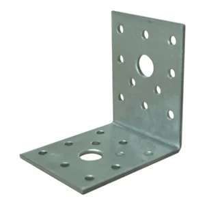 Zware verzinkte verbindingshoek 55 x 70 x 70 mm met meerdere schroefgaten