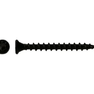 Zwarte scharnierschroef met verzonken kop en torx T20, 4,5 x 40 mm, met los kopaanzicht