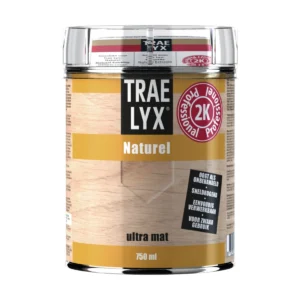 Blik Trae Lyx Naturel 2K ultra mat van 750 ml, tweecomponentenlak voor houten vloeren